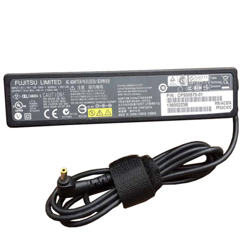 Original Fujitsu 60W 19V 3.16A AC Adapter Laptop Charger PXW1931N, 3.5*1.35mm